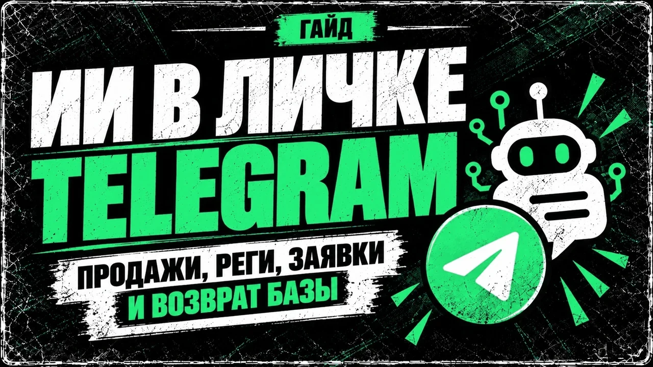 ИИ в личке Telegram: продажи, реги, заявки и возврат базы